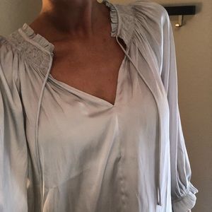 Silk ruffle blouse